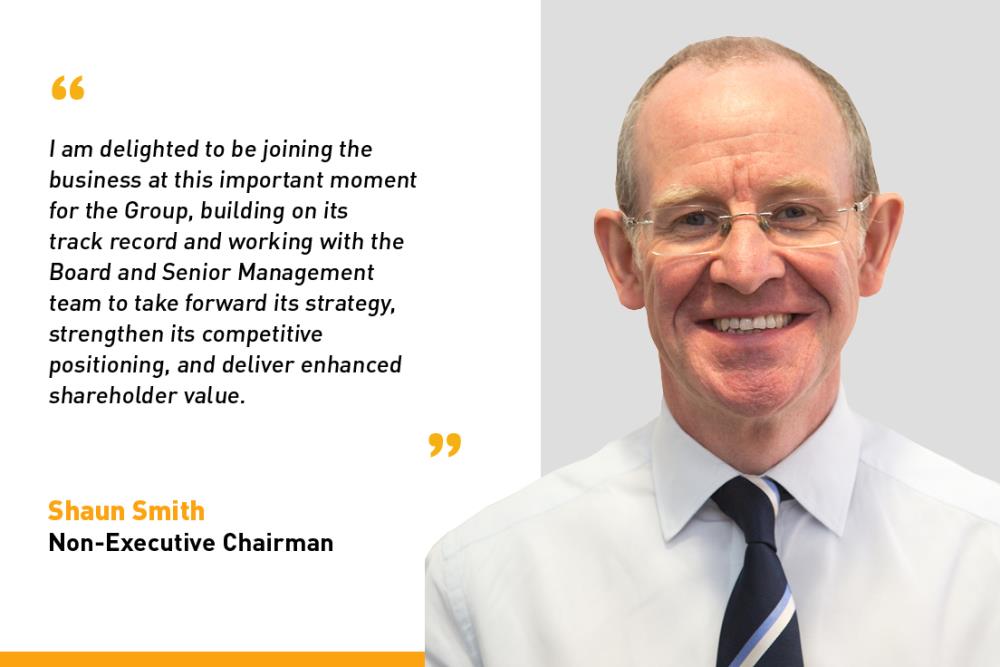 Shaun Smith joins as new Non-Executive Chairman 