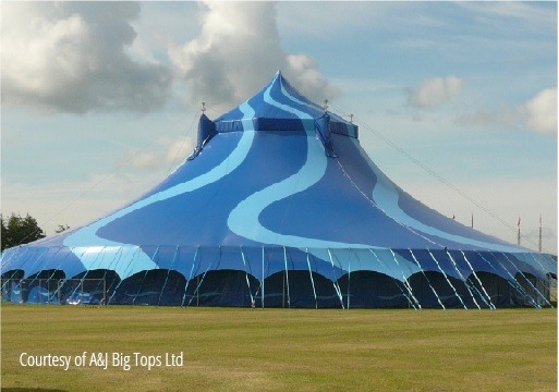 A modern circus tent