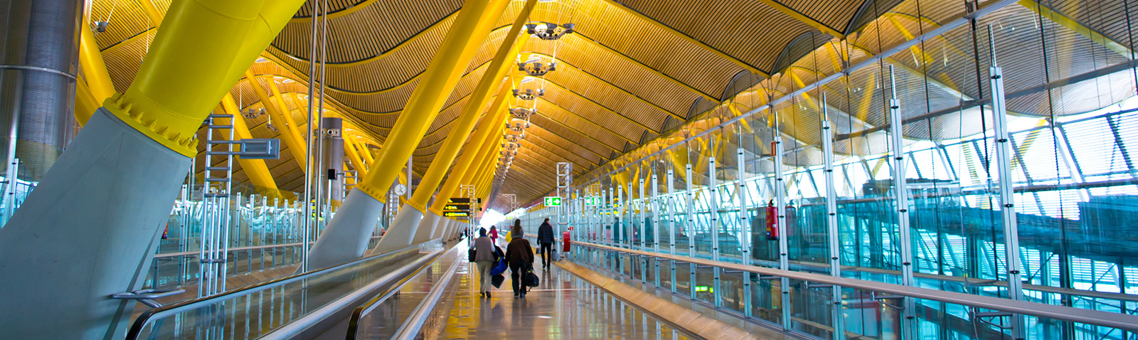 A view of an airport, in Madrid