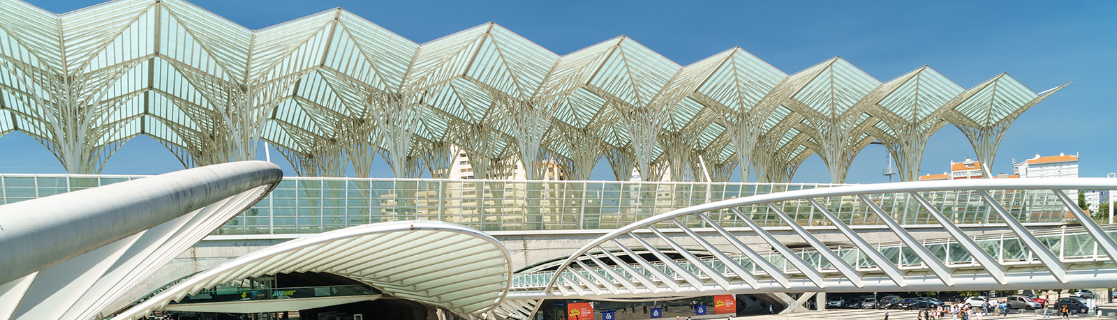 A view of a modern airport in Lisbon